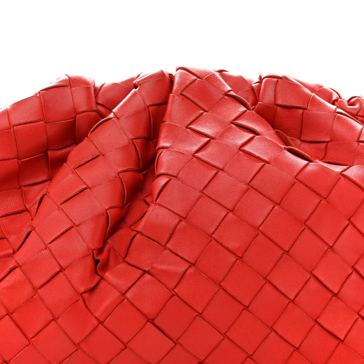 Nappa Maxi Intrecciato The Pouch Oversized Clutch Bright Red