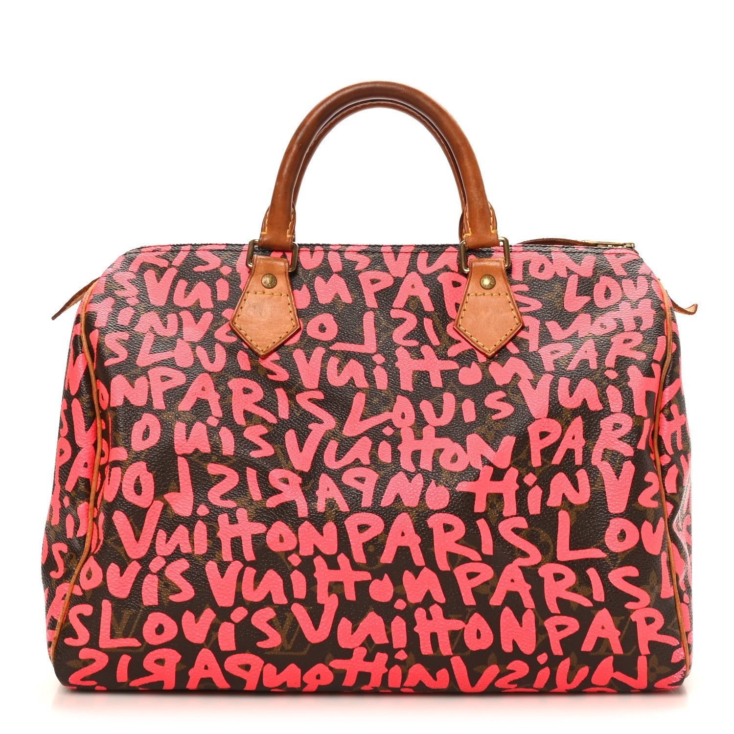 Monogram Graffiti Speedy 30 Fuchsia