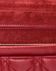 Lambskin Cannage D1ORaddict Wallet On Chain Clutch Fuchsia