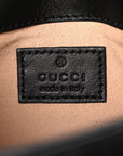 Calfskin Matelasse Monochrome GG Marmont Chain Belt Bag Black