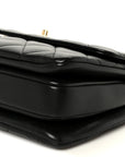 Lambskin Quilted Small Trendy CC Dual Handle Flap Bag Black