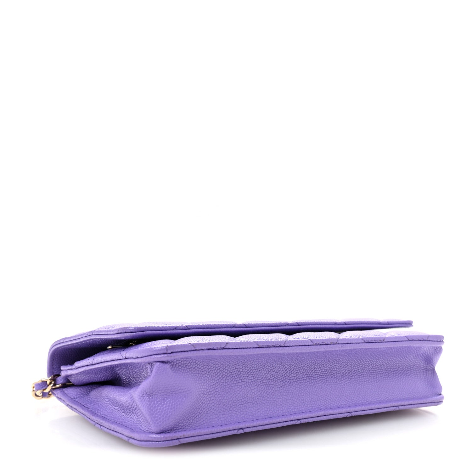 Caviar Quilted Wallet On Chain WOC Purple