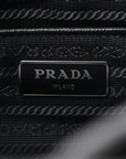 Tessuto Nylon Saffiano Double Buckle Messenger Shoulder Bag Black
