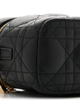 Lambskin Cannage Micro Lady D1OR Vanity Case Black