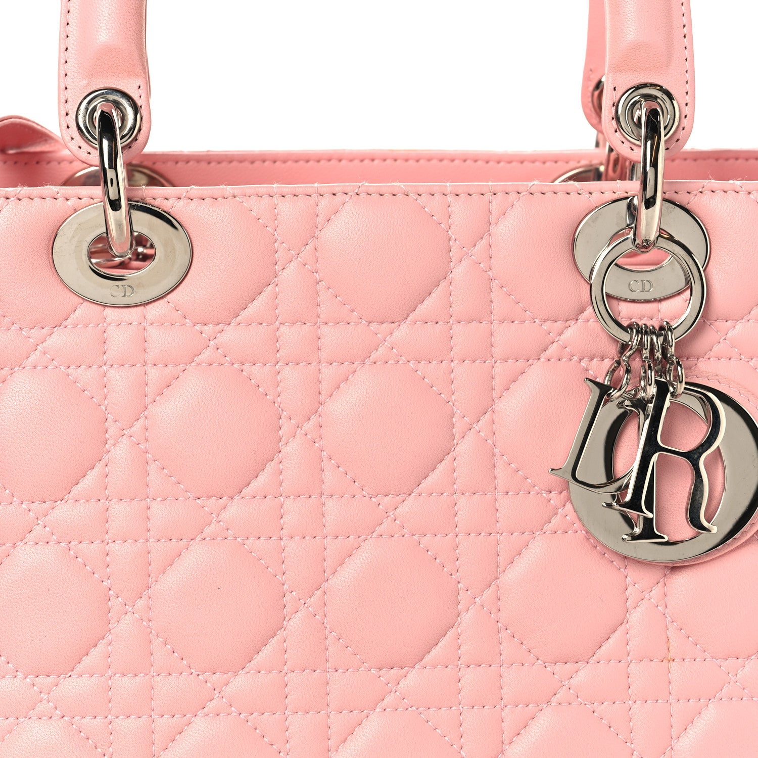 Lambskin Cannage Medium Lady D1OR Light Pink
