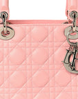 Lambskin Cannage Medium Lady D1OR Light Pink