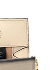 GG Supreme Monogram Flora Web Small Ophidia Chain Shoulder Bag White