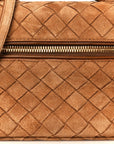 Suede Intrecciato Bang Bang Vanity Case Amber