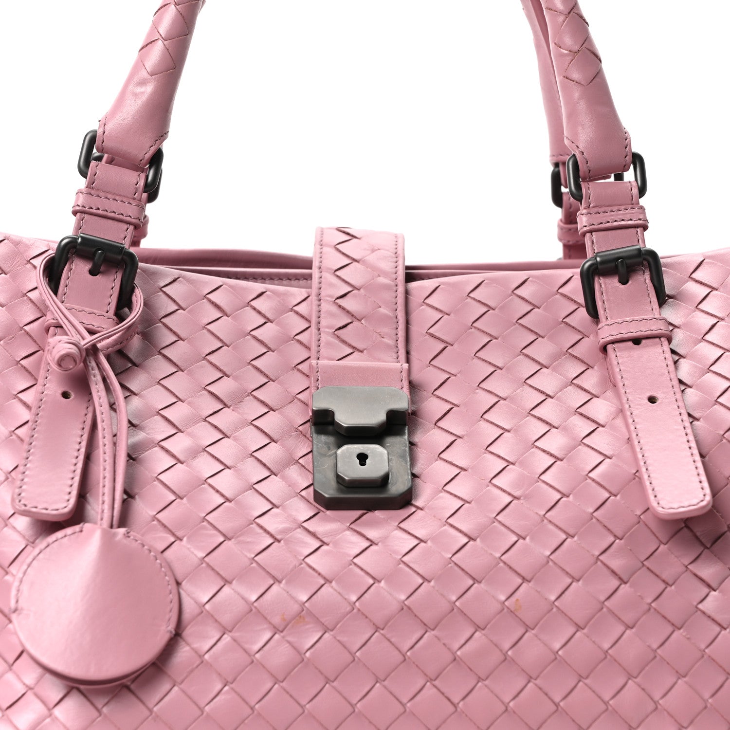 Light Calf Intrecciato Medium Roma Mallow