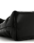 Lambskin Quilted Medium Loulou Puffer Monogram Chain Satchel Black