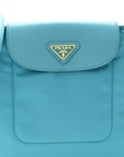 Tessuto Nylon Saffiano Crossbody Bag Turchese