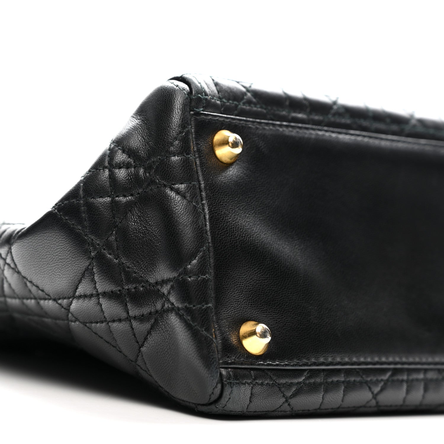 Lambskin Cannage Large Lady D1OR Black