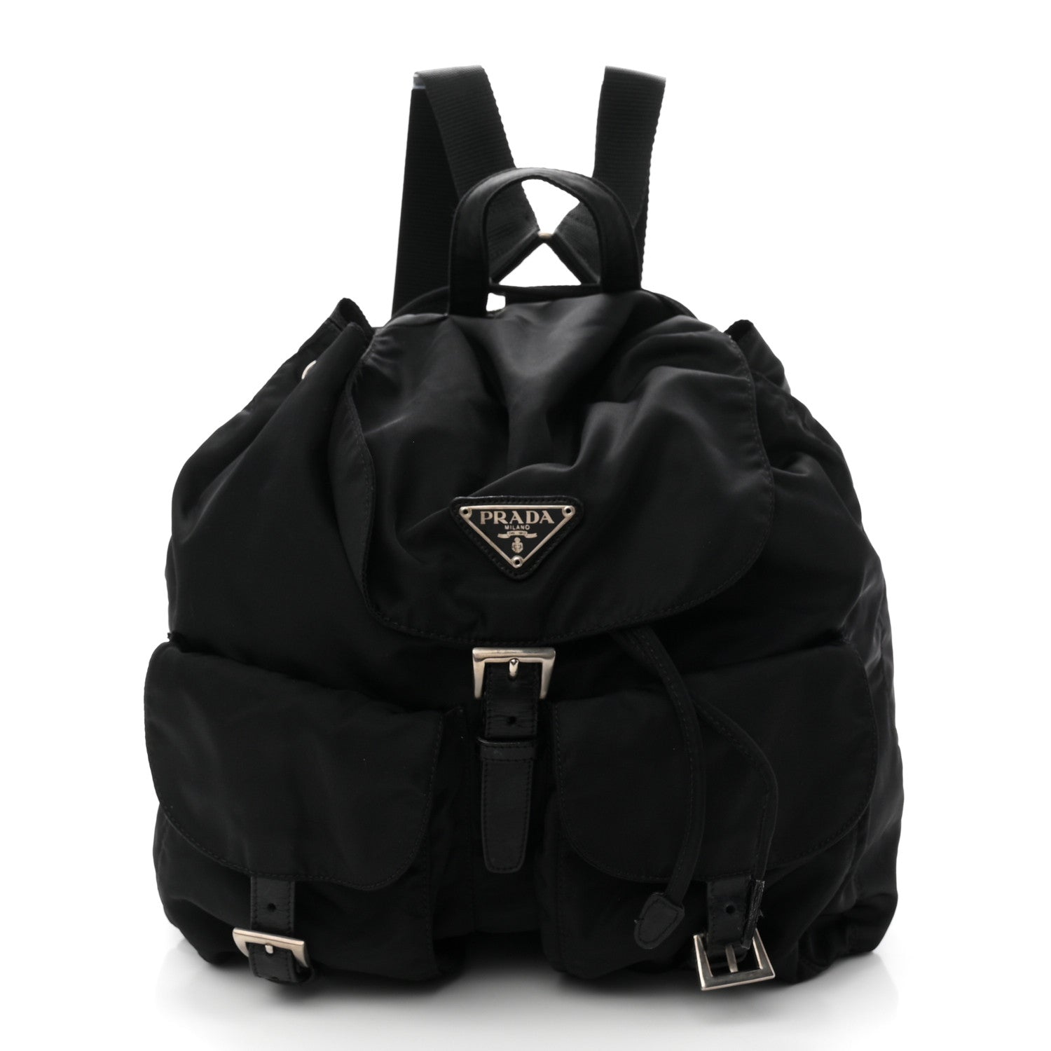 Tessuto Nylon Vela Medium Backpack Black