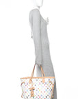 LV X TM Monogram Multicolor Neverfull MM White