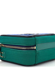Jersey Quilted Small CC Filigree Vanity Case Blue Green