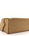 Caviar Quilted Medium CHNL 25 Handbag Dark Beige