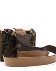 Fabric Jacquard Canvas Vitello Grace Pequin FF 1974 Baguette Belt Pouch Tobacco Moro Grezzo Sand
