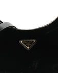 Velvet Nappa Mini Re-Edition Shoulder Bag Black