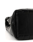 Calfskin Y Quilted Monogram Medium Loulou Chain Satchel Black