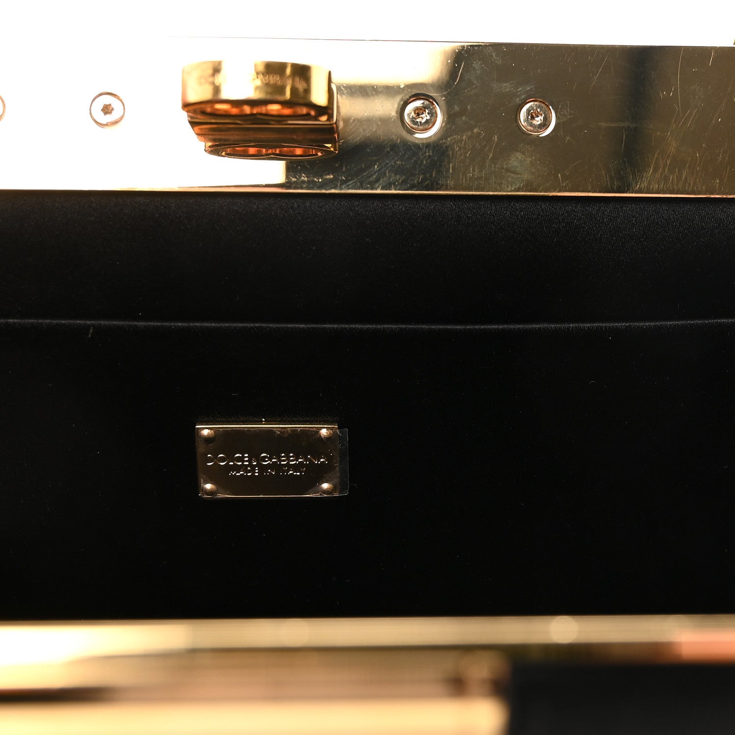 Satin Small Marlene Chain Clutch Black
