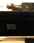 Satin Small Marlene Chain Clutch Black