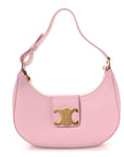 Smooth Calfskin Medium Strap Ava Triomphe Shoulder Pastel Pink