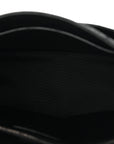 Crinkled Calfskin Matelasse Monogram Medium Niki Chain Satchel Black