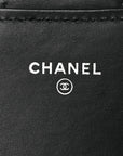 Patent Quilted Wallet On Removable Chain WOC Black