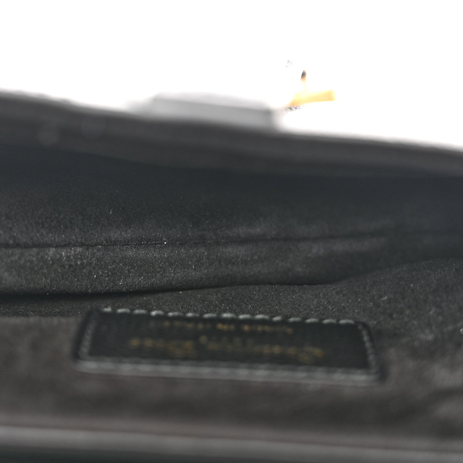 Grained Calfskin Mini Saddle Bag Black