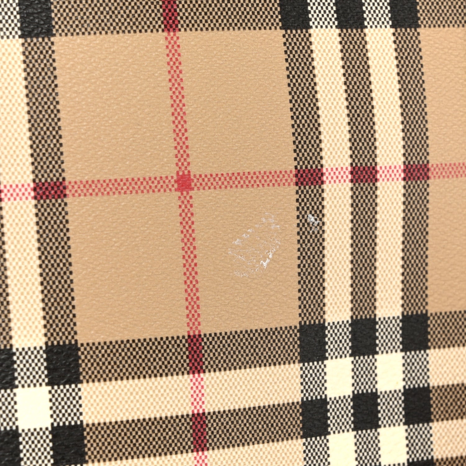 Canvas Vintage Check Calfskin Medium Freya Tote Briar Brown