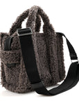 Polyester Cotton Small The Teddy Traveler Tote Bag Grey