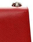 Dollar Calfskin Swarovski Crystal Small Dionysus Shoulder Bag Hibiscus Red