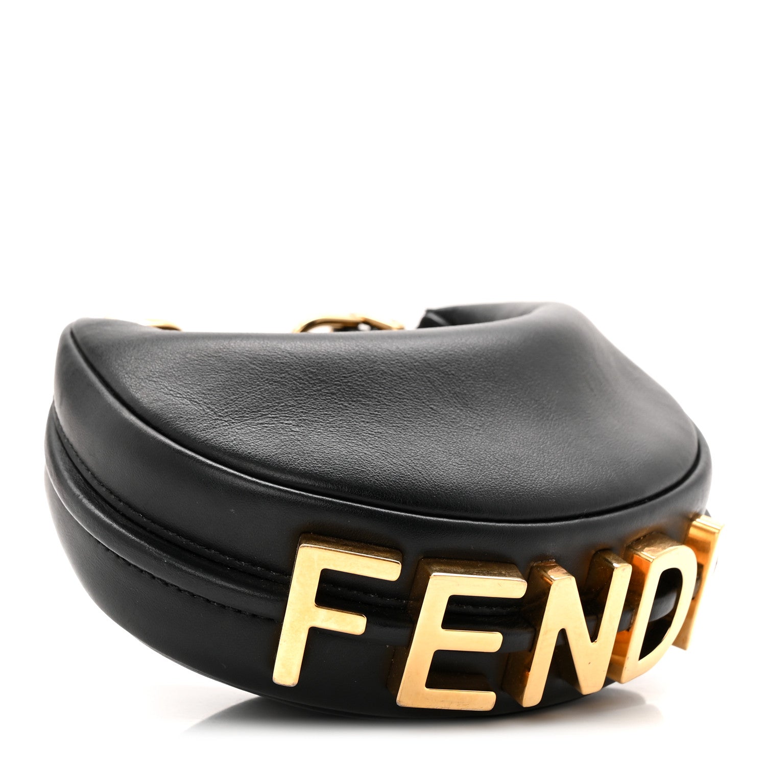 Vitello Grace Matte Nano FNDIgraphy Hobo Charm Black