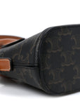 Canvas Calfskin Triomphe Mini Honorine Bag Tan