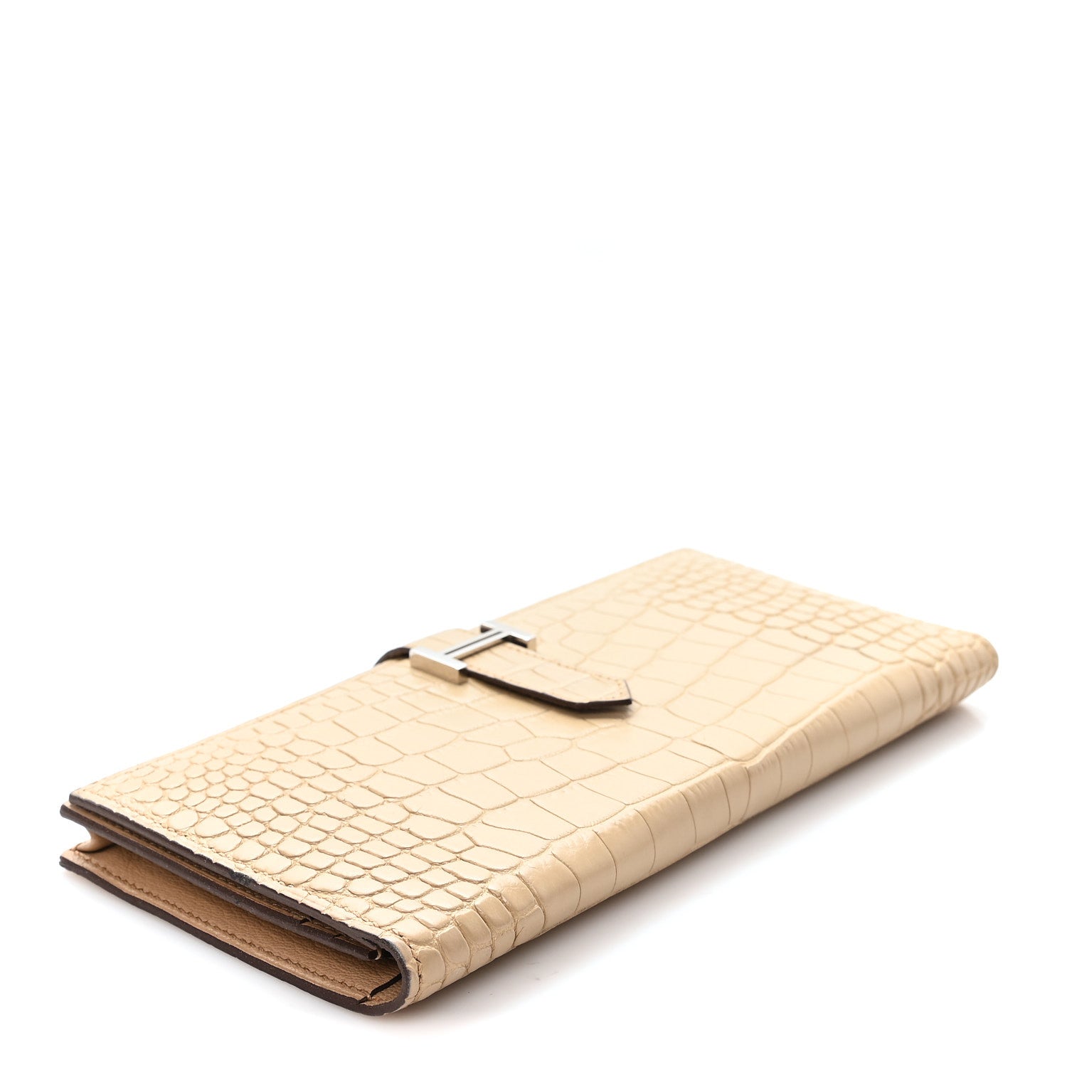 Matte Alligator Bearn Gusset Wallet Poussiere