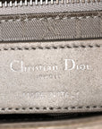 Metallic Lambskin Cannage Mini Lady D1OR Silver