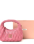 Nappa Matelasse Small Wander Hobo Pink