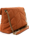 Canvas Quilted Small Loulou Puffer Monogram Chain Satchel Hot Rust