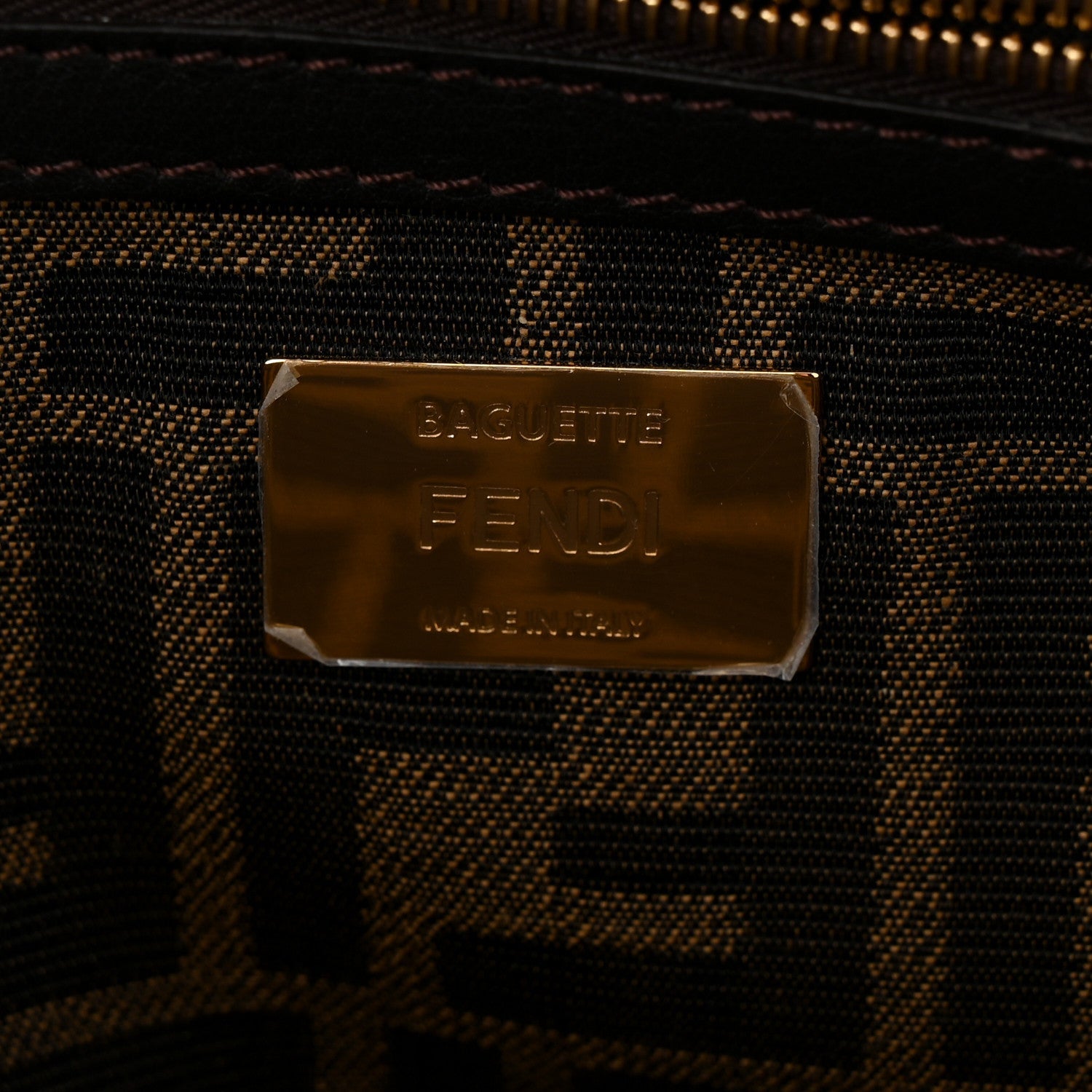 Fabric Jacquard FF 1974 Medium Baguette Tobacco Moro Black