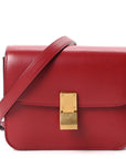 Box Calfskin Teen Classic Box Flap Bag Red