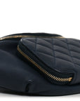 Caviar Quilted Business Affinity Waist Belt Bag Navy