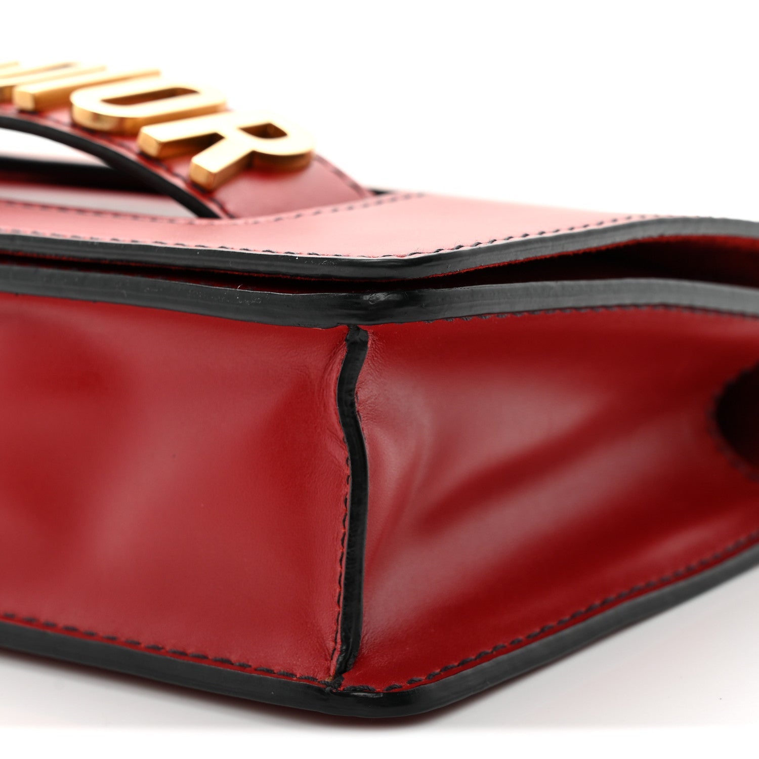Calfskin J'AD1OR Chain Flap Bag Red