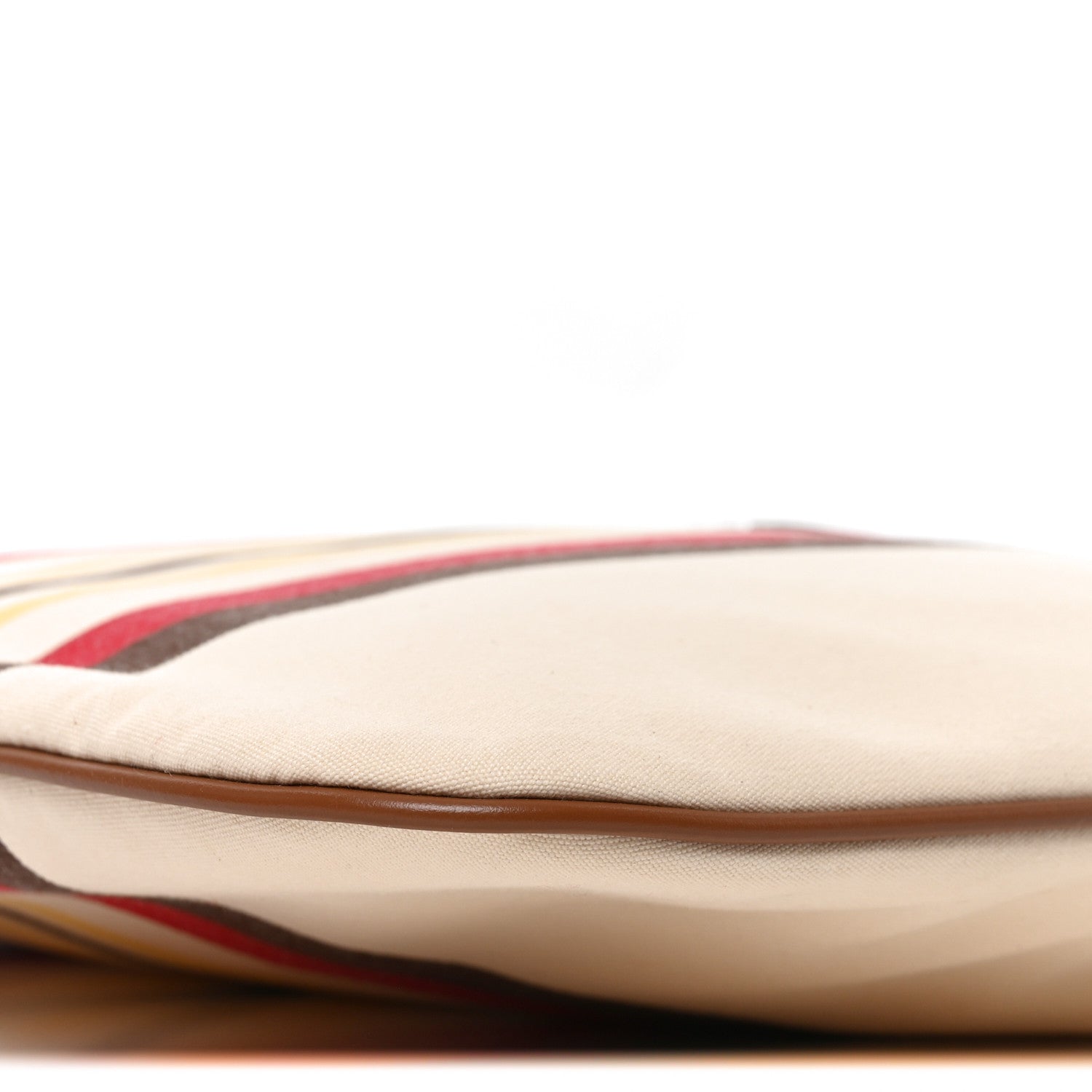 Canvas Calfskin Striped Ivy Beige Naturale Moro