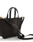 Grainy Calfskin Mini Reversible Tote Peat Sand