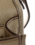 Grained Calfskin Mini Gallop Bag With Strap Beige