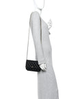 Lambskin Quilted Wallet On Chain WOC Black