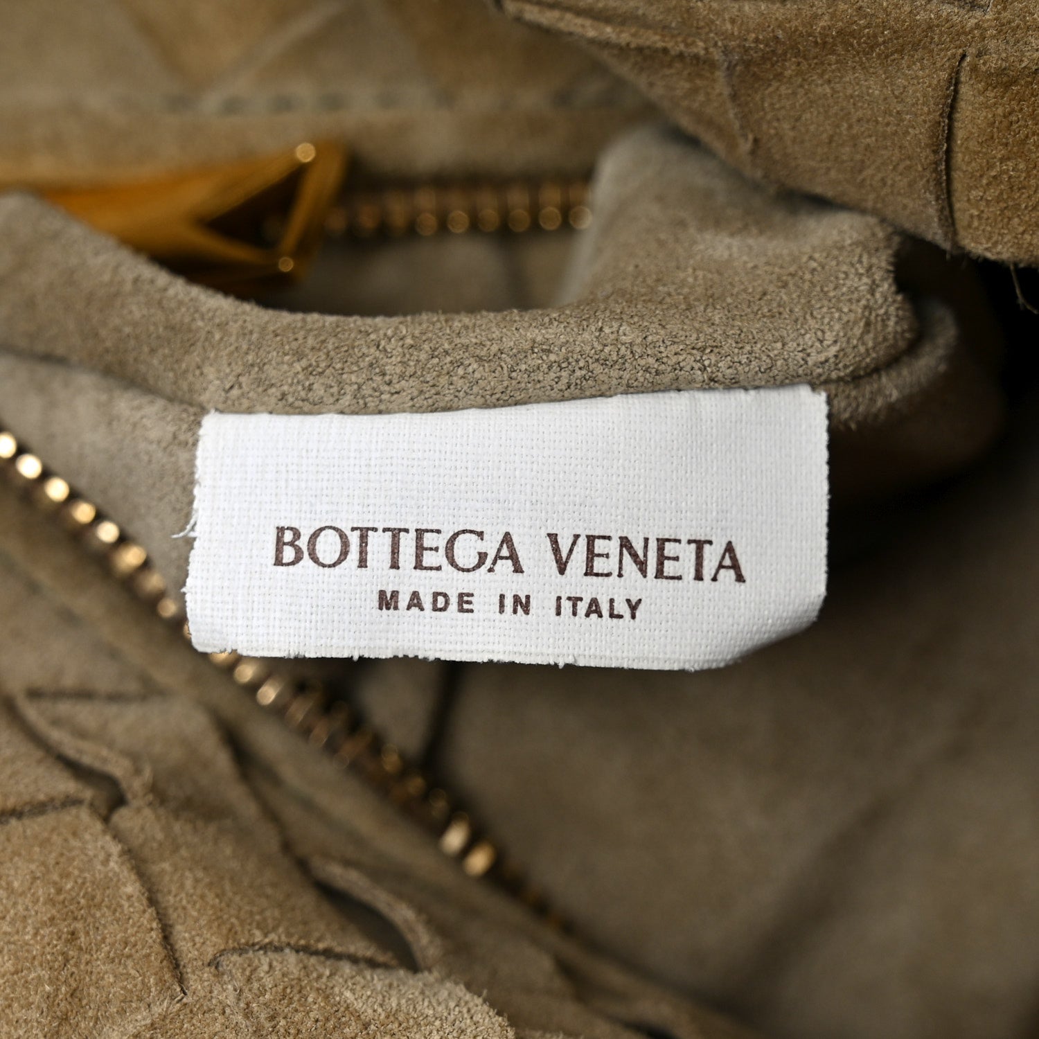 Suede Calfskin Intrecciato Teen Jodie Hobo Beige