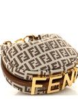 Fabric Jacquard FF 1974 Nano FNDIgraphy Hobo Charm Beige