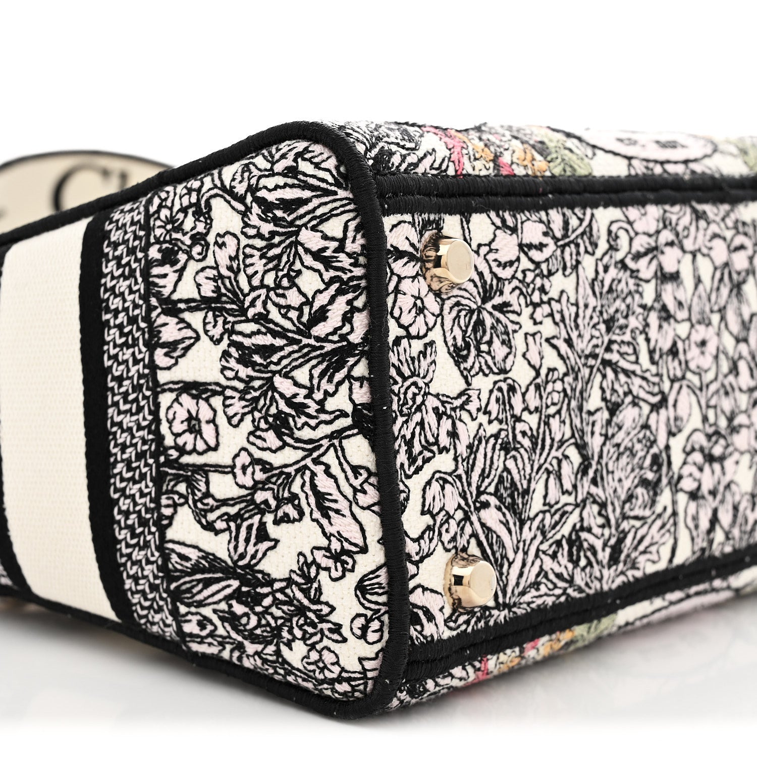 Canvas Around the World Embroidered Medium Lady D-Lite White Multicolor