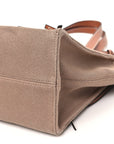 Canvas Calfskin Cushion Tote Taupe